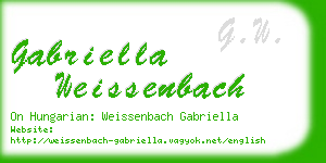 gabriella weissenbach business card